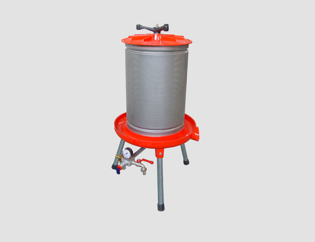 Water press 20/40/80 Lt with painted aluminum base and cover